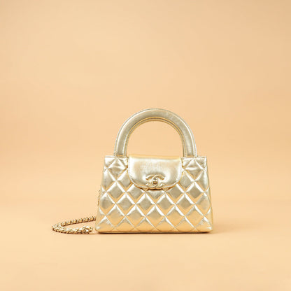 Chanel Metallic Gold Mini Kelly Bag