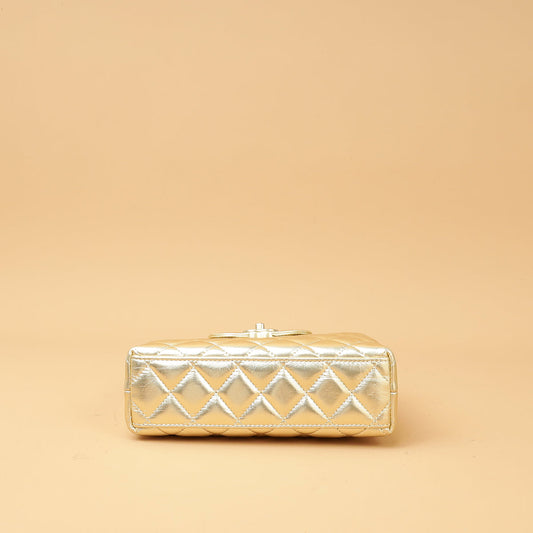 Chanel Metallic Gold Mini Kelly Bag