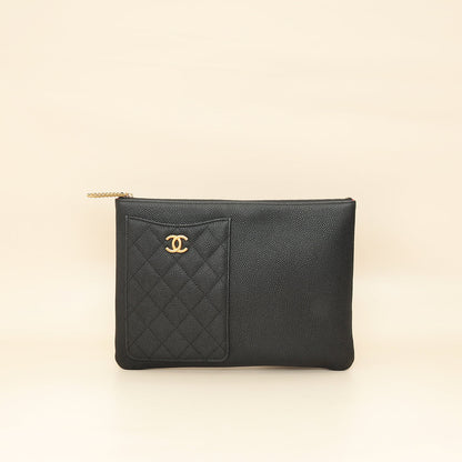 Chanel Black CC Front Pocket Pouch