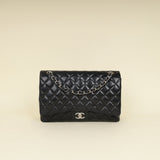 Chanel Black CC Classic Double Flap Maxi Bag