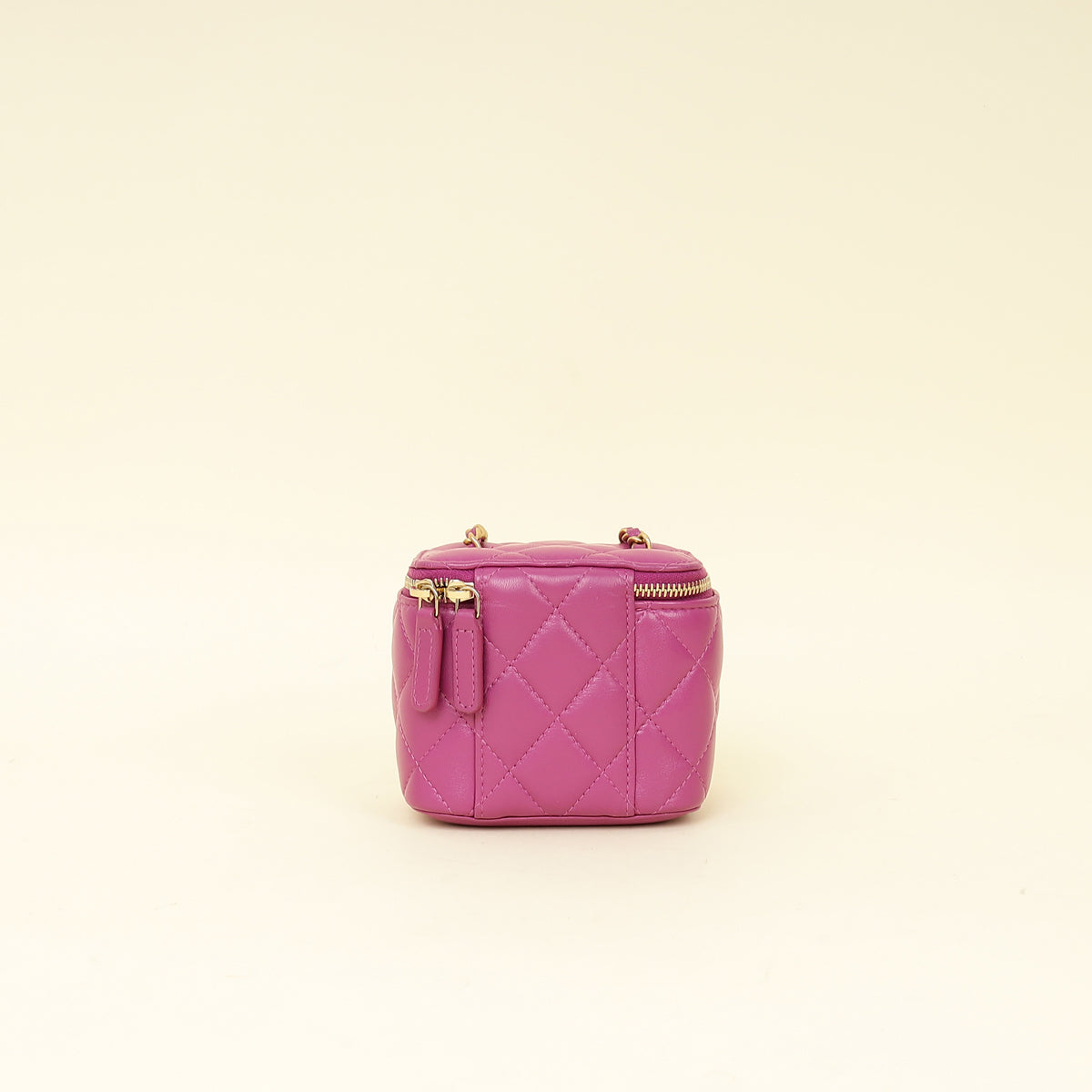 Chanel Purple Mini CC Pearl Crush Vanity Case w/Chain