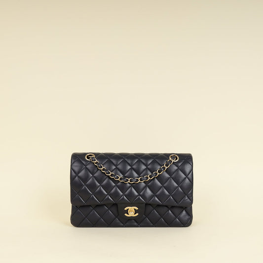 Chanel Indigo Blue CC Classic Double Flap Medium Bag