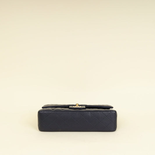 Chanel Indigo Blue CC Classic Double Flap Medium Bag