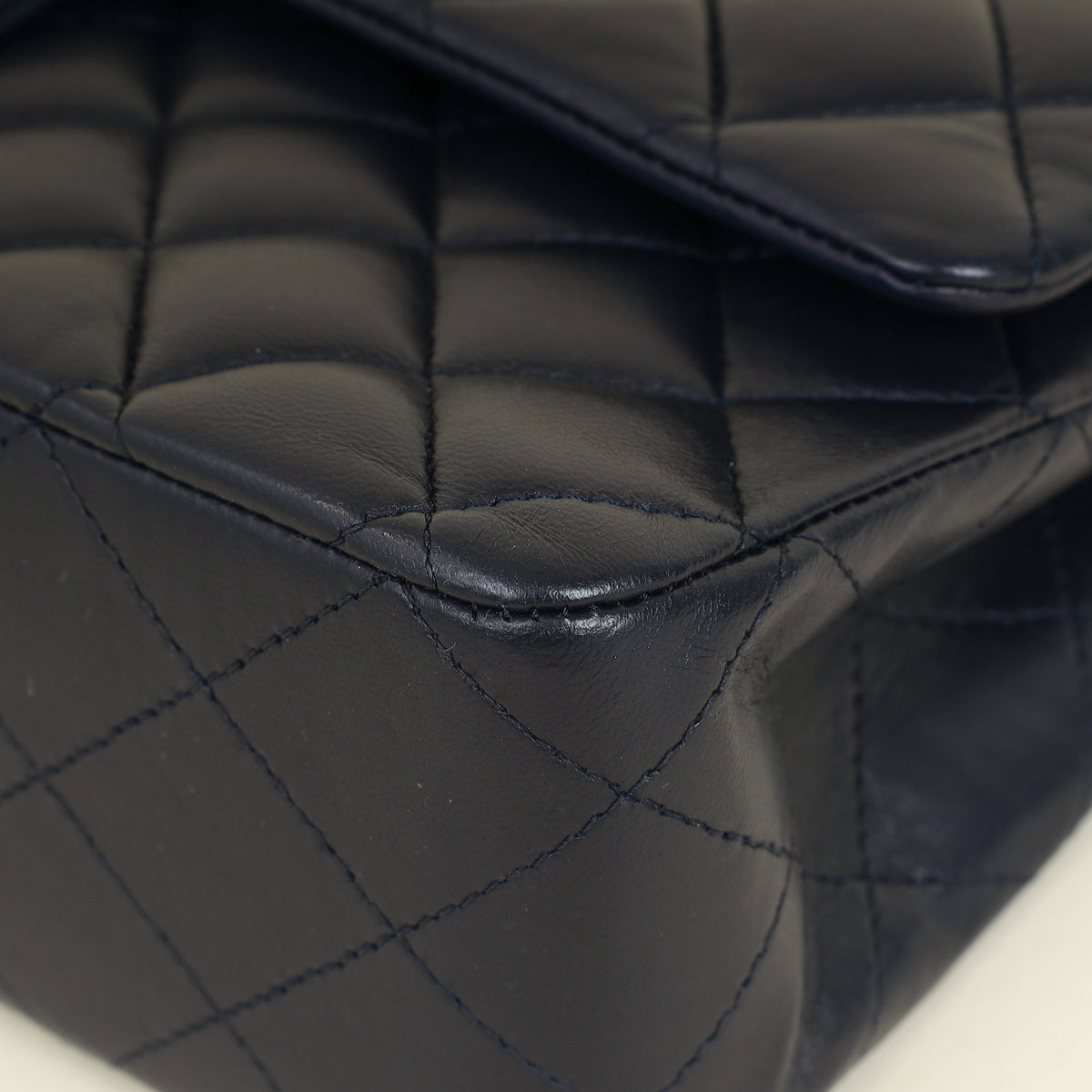 Chanel Indigo Blue CC Classic Double Flap Medium Bag