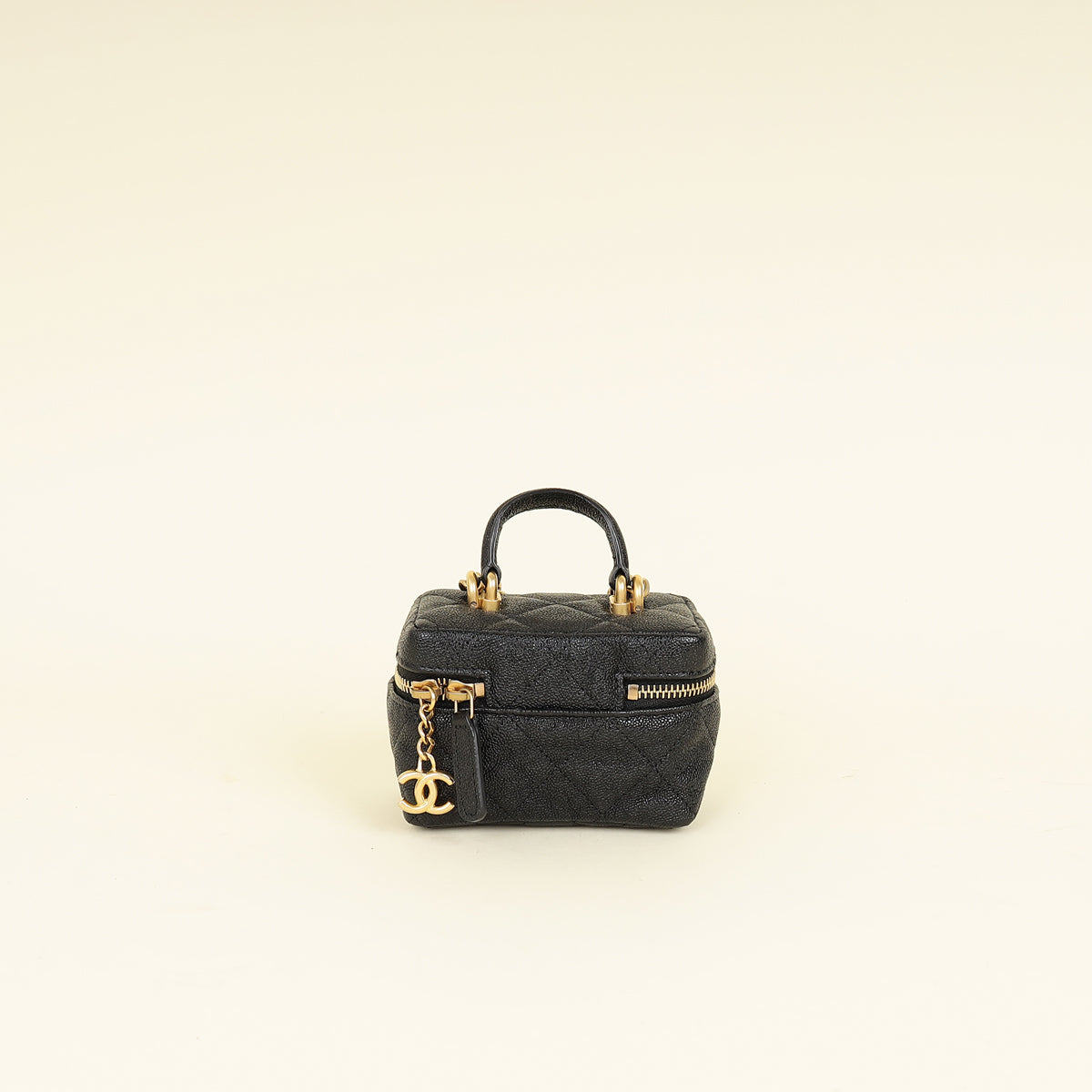 Chanel Black CC Micro Vanity Case with Chain Bag