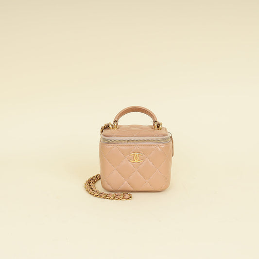 Chanel Nude CC Top Handle Mini Vanity Bag