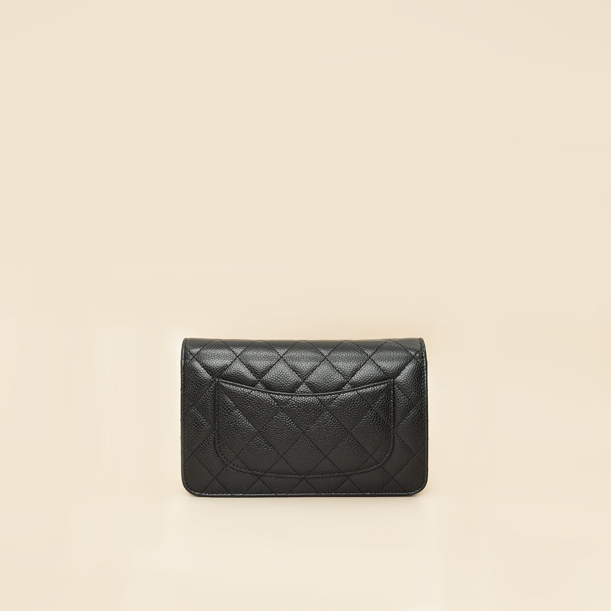 Chanel Black CC Classic Wallet On Chain
