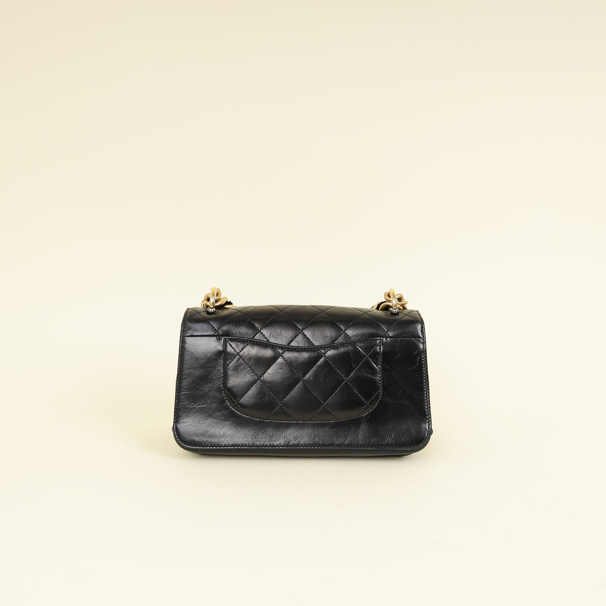 Chanel Black CC Straight Line Flap Small Bag
