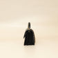Chanel Black CC Quilted Top Handle Flap Clutch W/ Chain