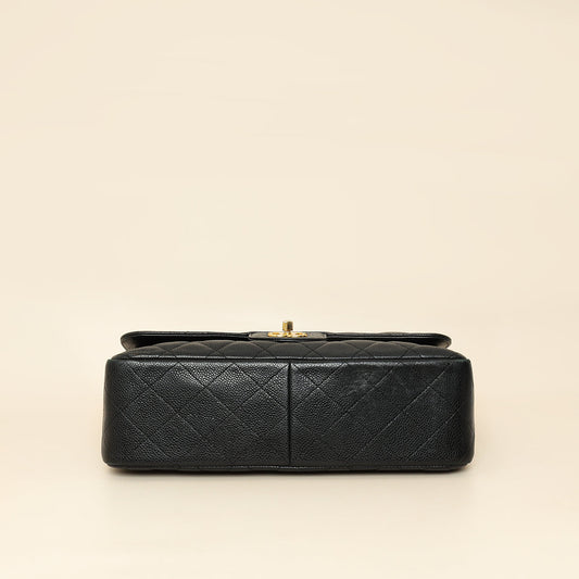 Chanel Black CC Classic Double Flap Jumbo Bag
