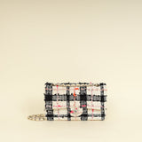 Chanel Bicolor CC Classic Double Flap Tweed Medium Bag