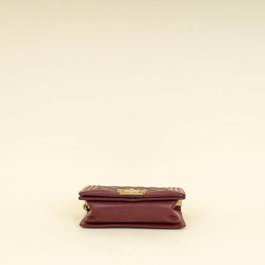 Chanel Burgundy Le Boy Small Flap Bag