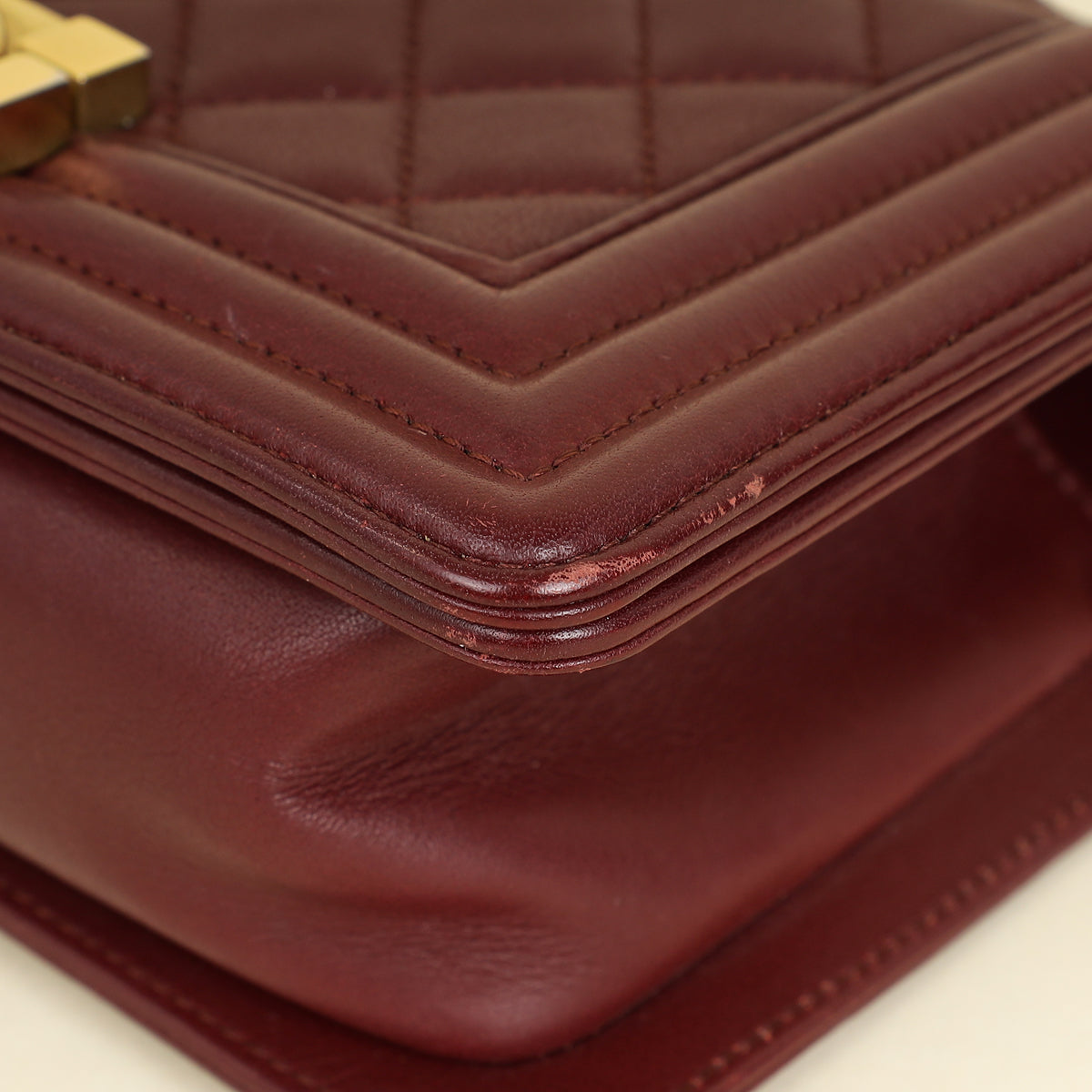 Chanel Burgundy Le Boy Small Flap Bag