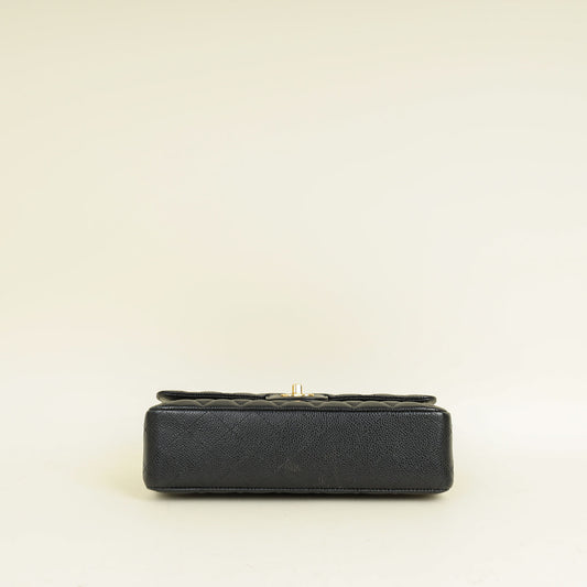 Chanel Black CC 11.12 Classic Double Flap Medium Bag