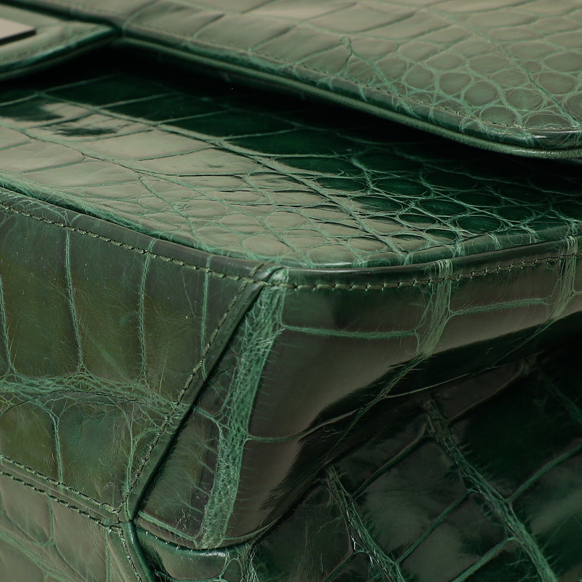 Chanel Forest Green Crocodile 2.55 Reissue Double Flap 227 Bag