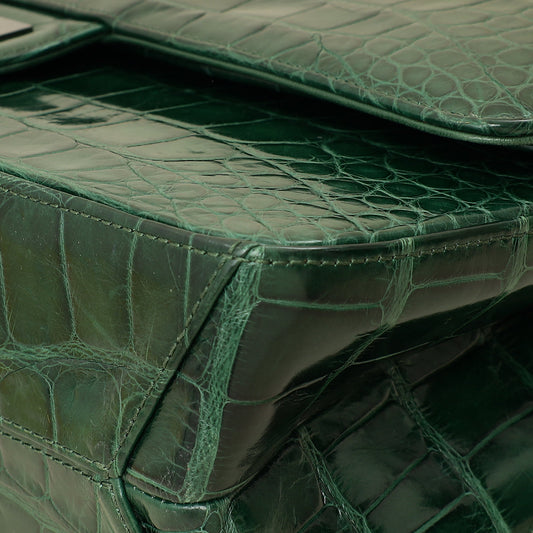 Chanel Forest Green Crocodile 2.55 Reissue Double Flap 227 Bag