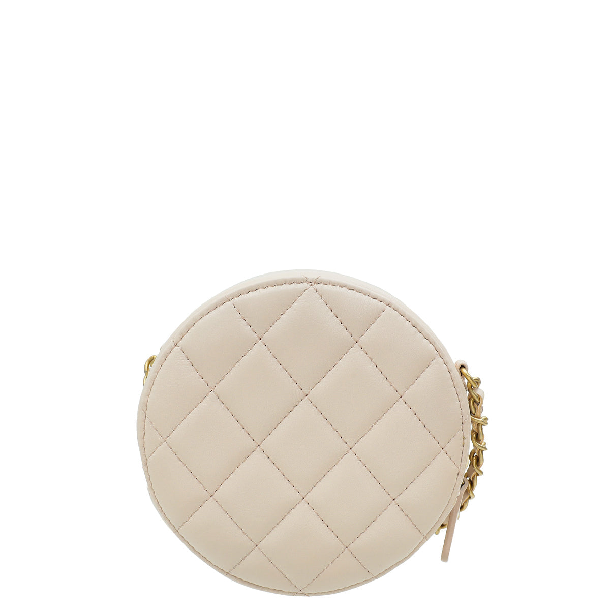 Chanel Ultra Light Pink Pearl Crush Round Chain Bag