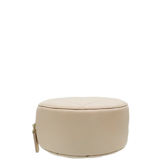 Chanel Ultra Light Pink Pearl Crush Round Chain Bag