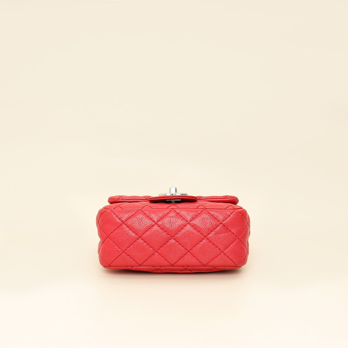 Chanel Red CC Classic Mini Square Flap Bag