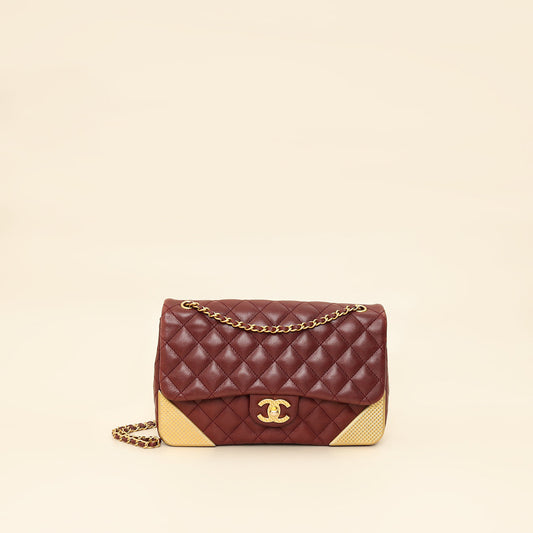 Chanel Burgundy CC Rock The Corner Flap Bag