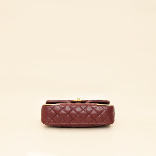 Chanel Burgundy CC Rock The Corner Flap Bag