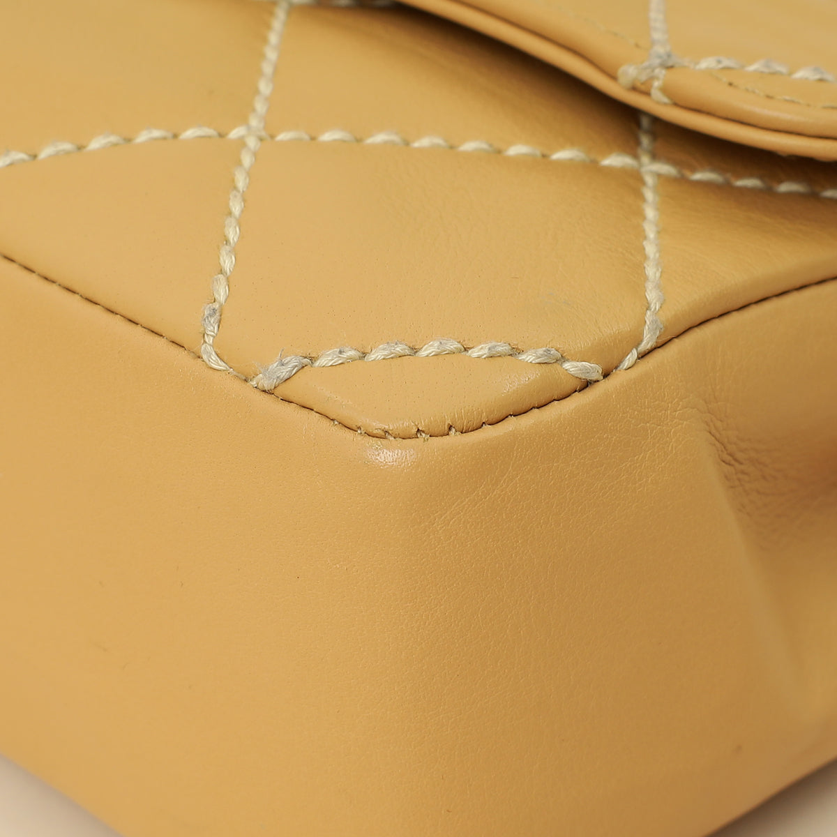 Chanel Beige Wild Stitch Flap Medium Bag