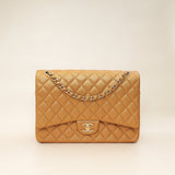 Chanel Metallic Bronze CC Classic Double Flap Maxi Bag