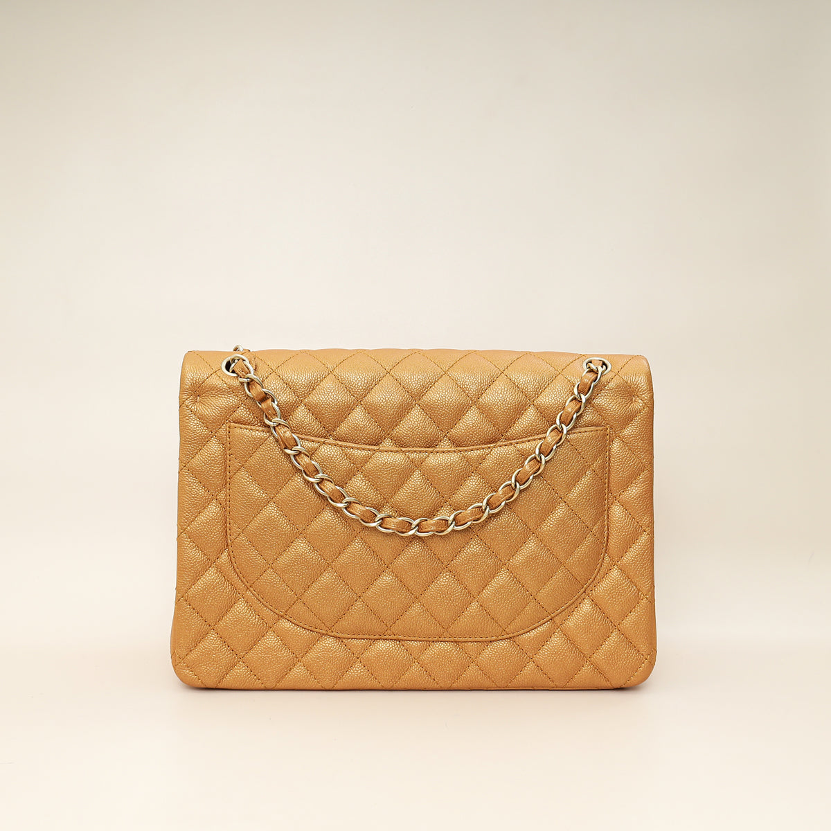 Chanel Metallic Bronze CC Classic Double Flap Maxi Bag