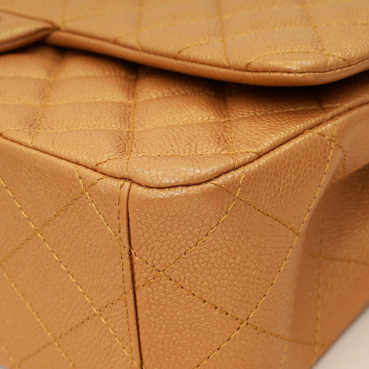 Chanel Metallic Bronze CC Classic Double Flap Maxi Bag