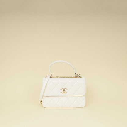 Chanel White Trendy Flap Bag