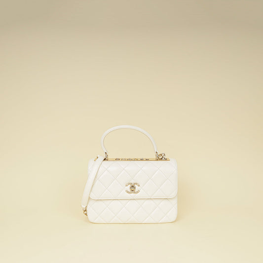 Chanel White Trendy Flap Bag