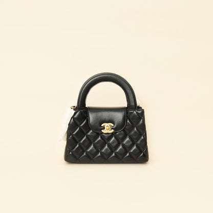 Chanel Black CC Mini Kelly Top Handle Bag