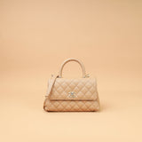 Chanel Dark Beige Coco Small Handle Bag
