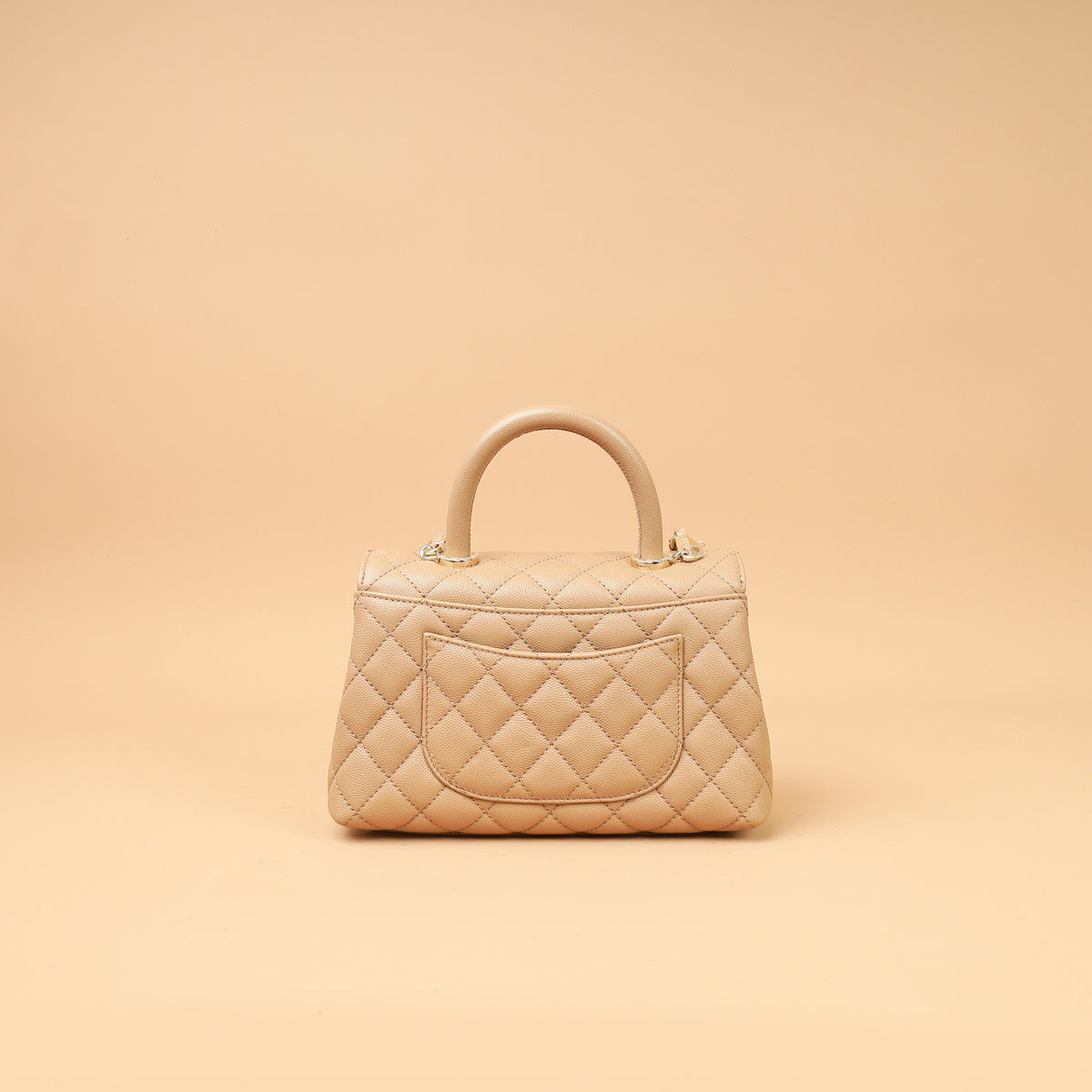 Chanel Dark Beige Coco Small Handle Bag