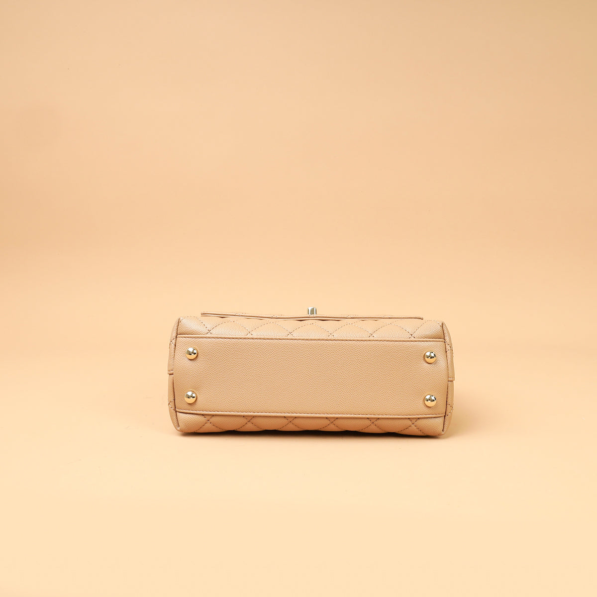 Chanel Dark Beige Coco Small Handle Bag