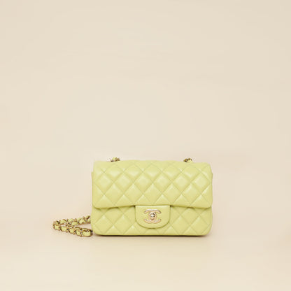 Chanel Kiwi Classic Mini Rectangula Flap Bag
