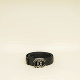 Chanel Black CC Chain Buckle Quilted Belt