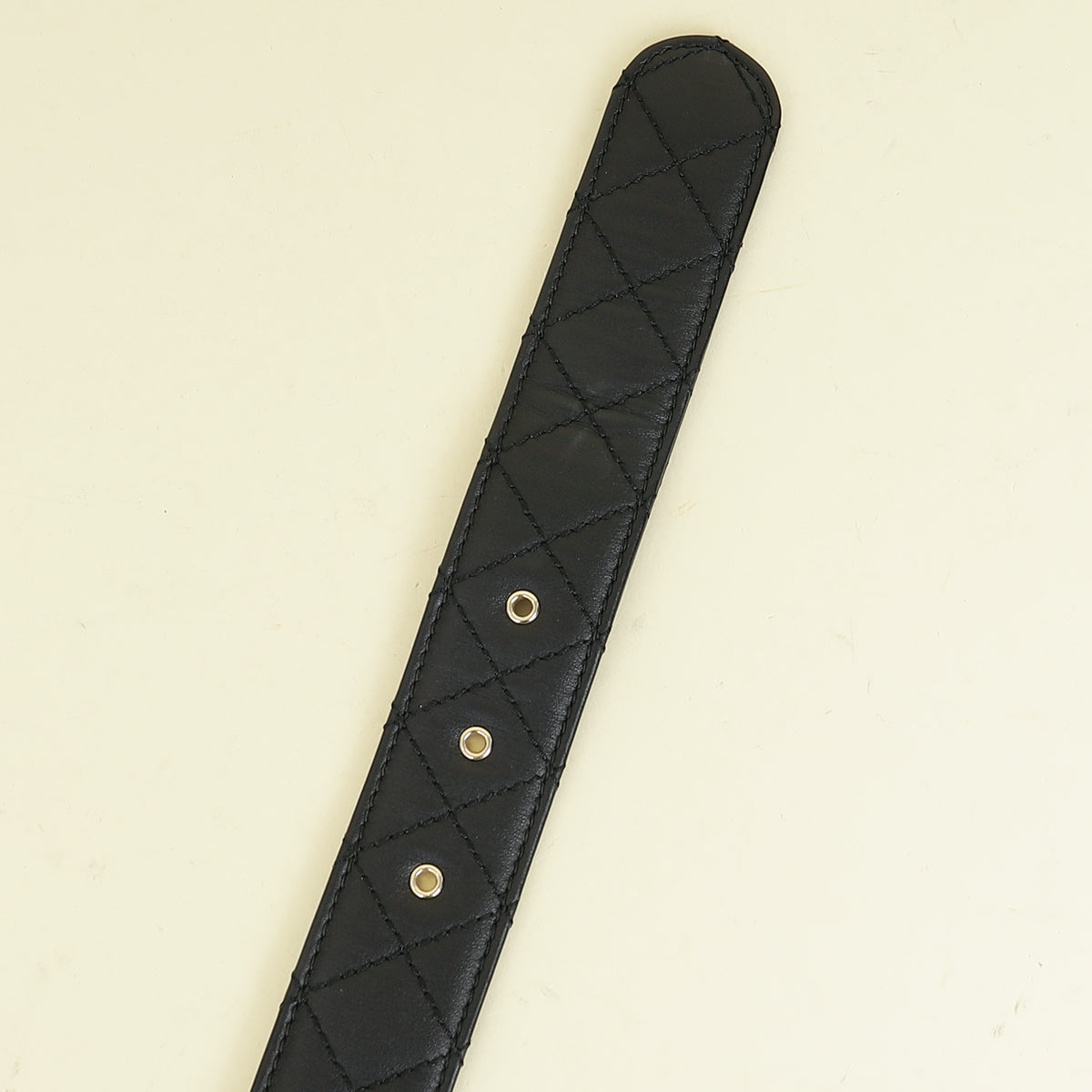 Chanel Black CC Chain Buckle Quilted Belt