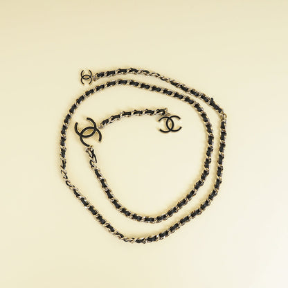 Chanel Black CC Chain Belt /Necklace