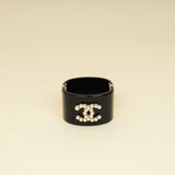 Chanel Bicolor Resin Pearl CC Cuff Bracelet