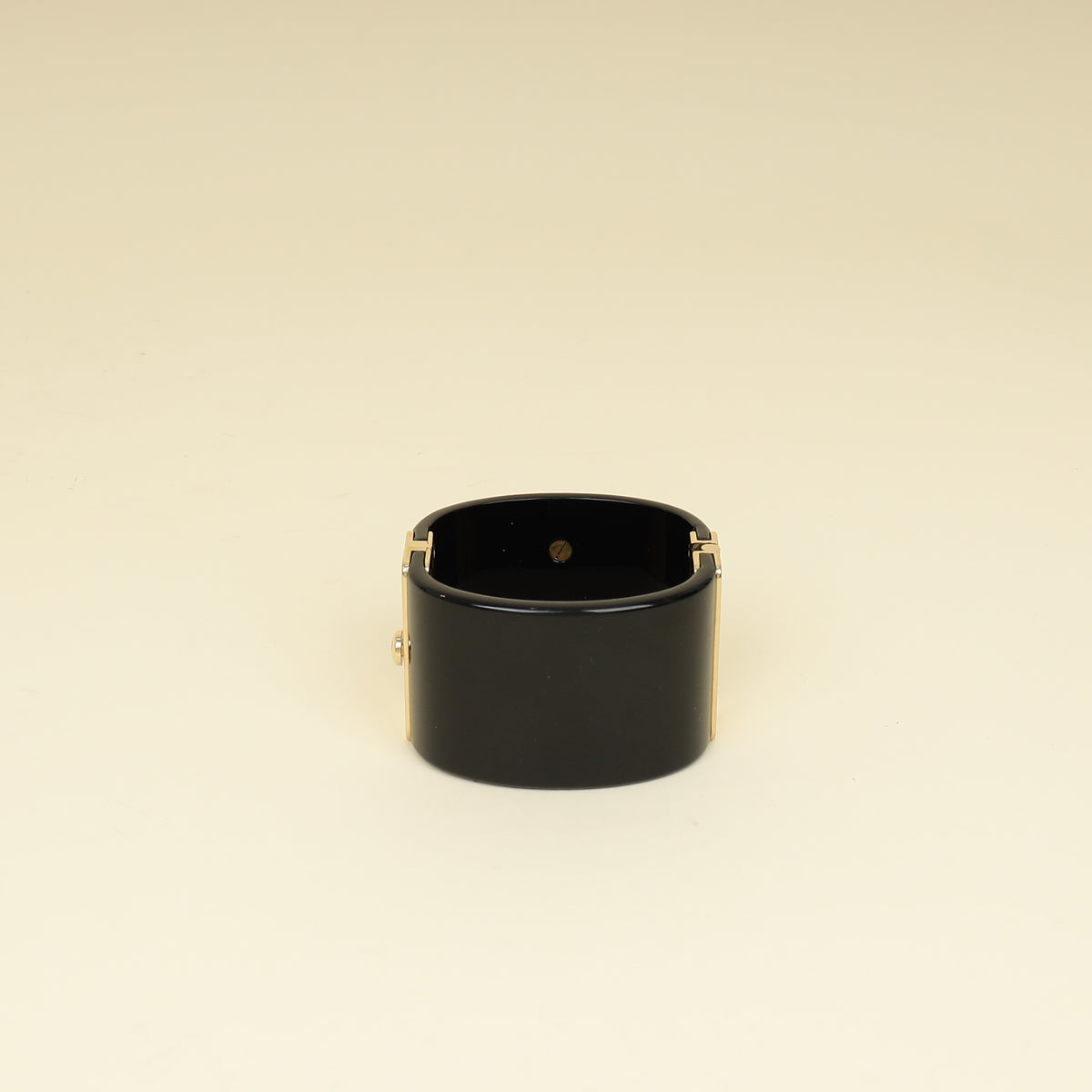 Chanel Bicolor Resin Pearl CC Cuff Bracelet