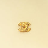 Chanel Gold Finish   Quilted CC Brooch