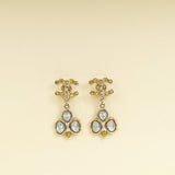 Chanel Gold CC Drop Earrings