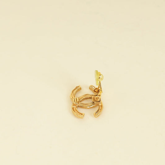 Chanel Gold Finish   CC Clip On Earrings