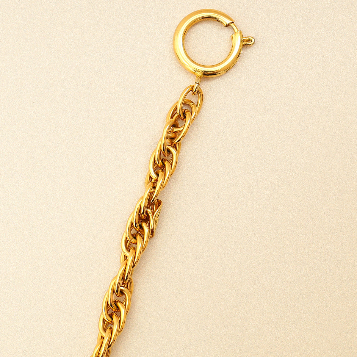 Chanel Gold   Logo Coin Chain Necklace