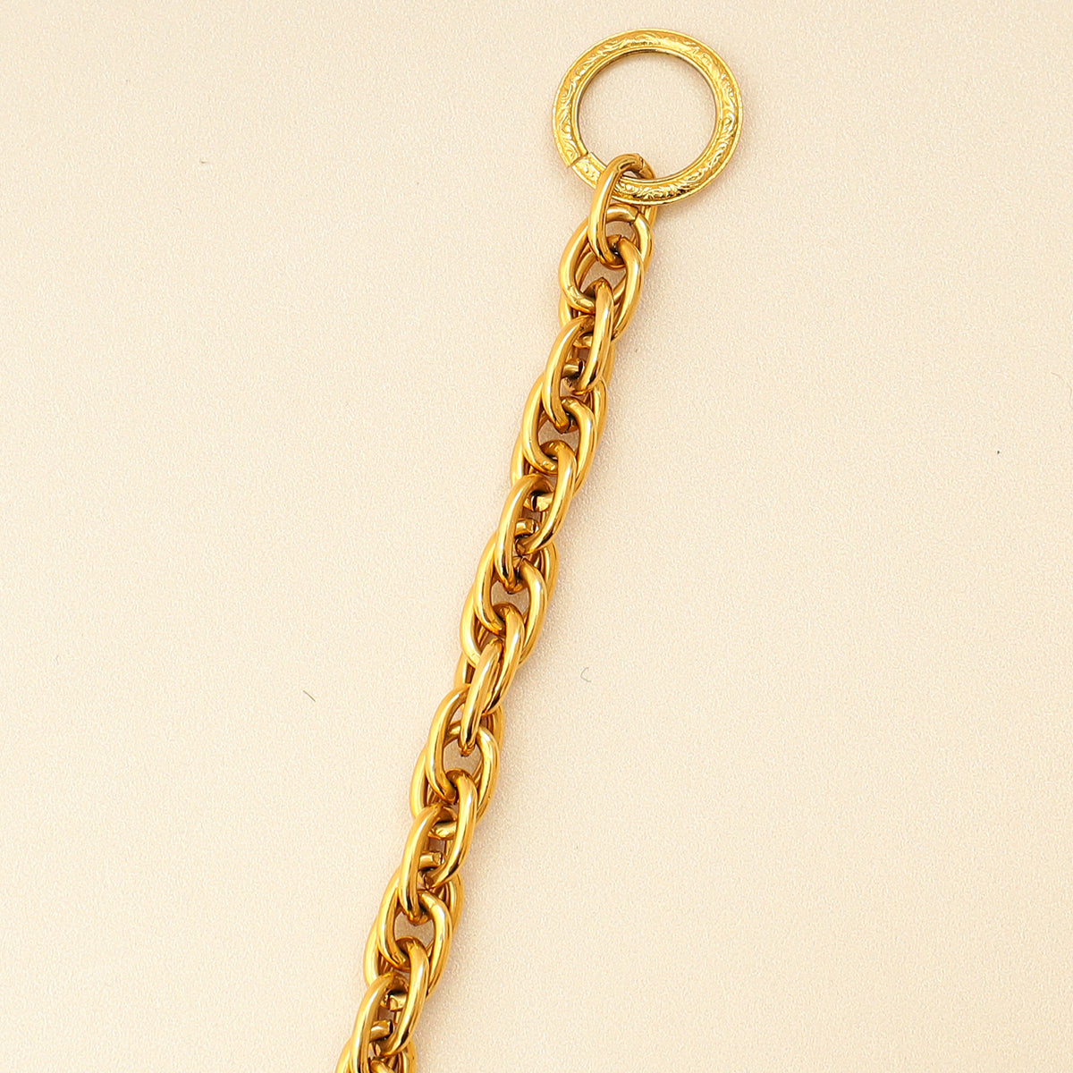 Chanel Gold   Logo Coin Chain Necklace