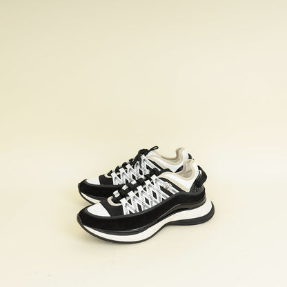 Chanel Bicolor CC Trainer Sneaker 37.5