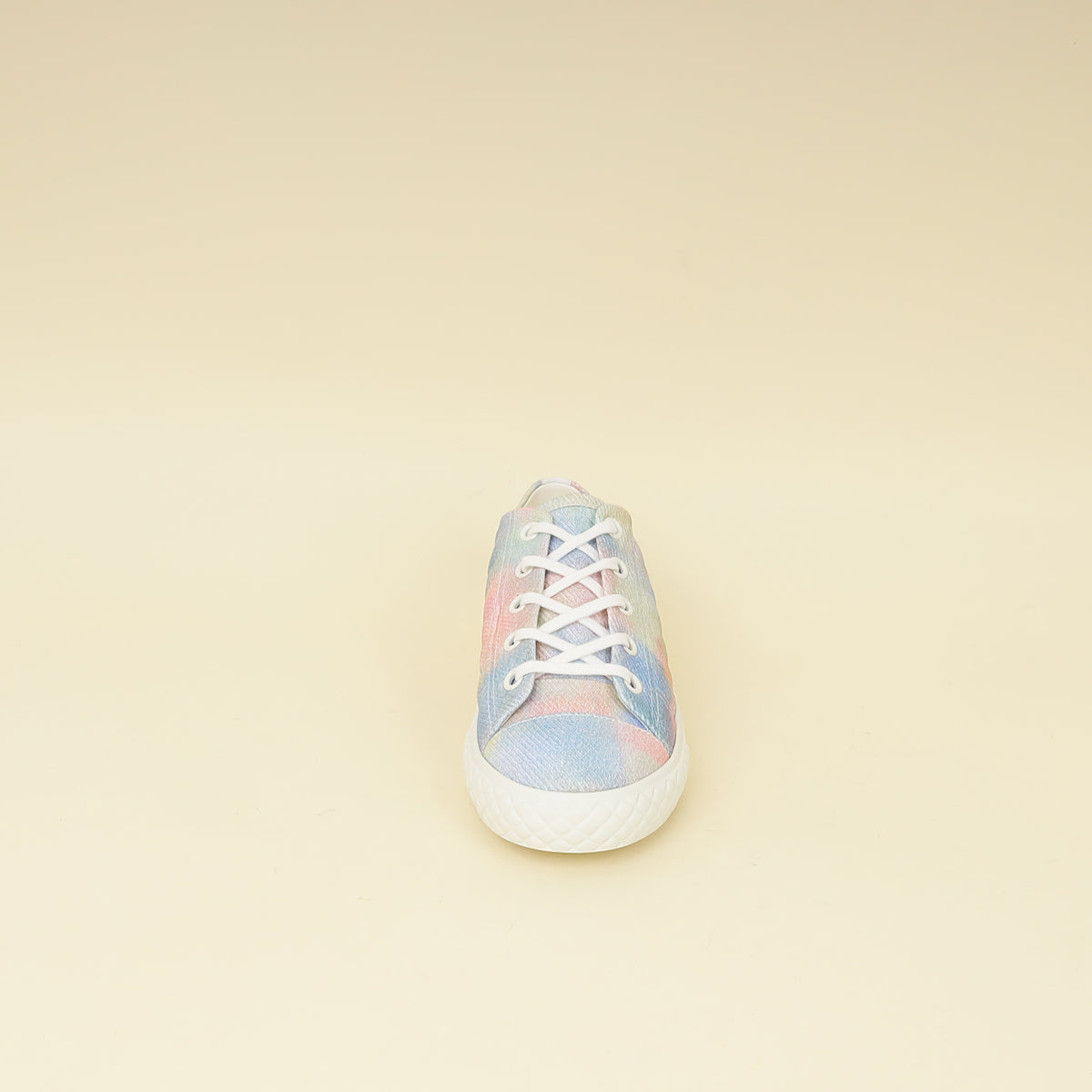 Chanel Multicolor CC Printed Fabric Quilted Low Top Sneakers 39