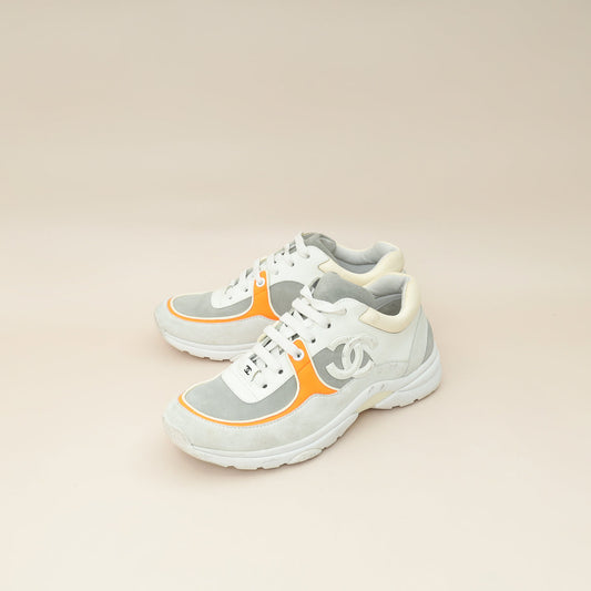 Chanel Tricolor CC Trainer Sneaker 36.5