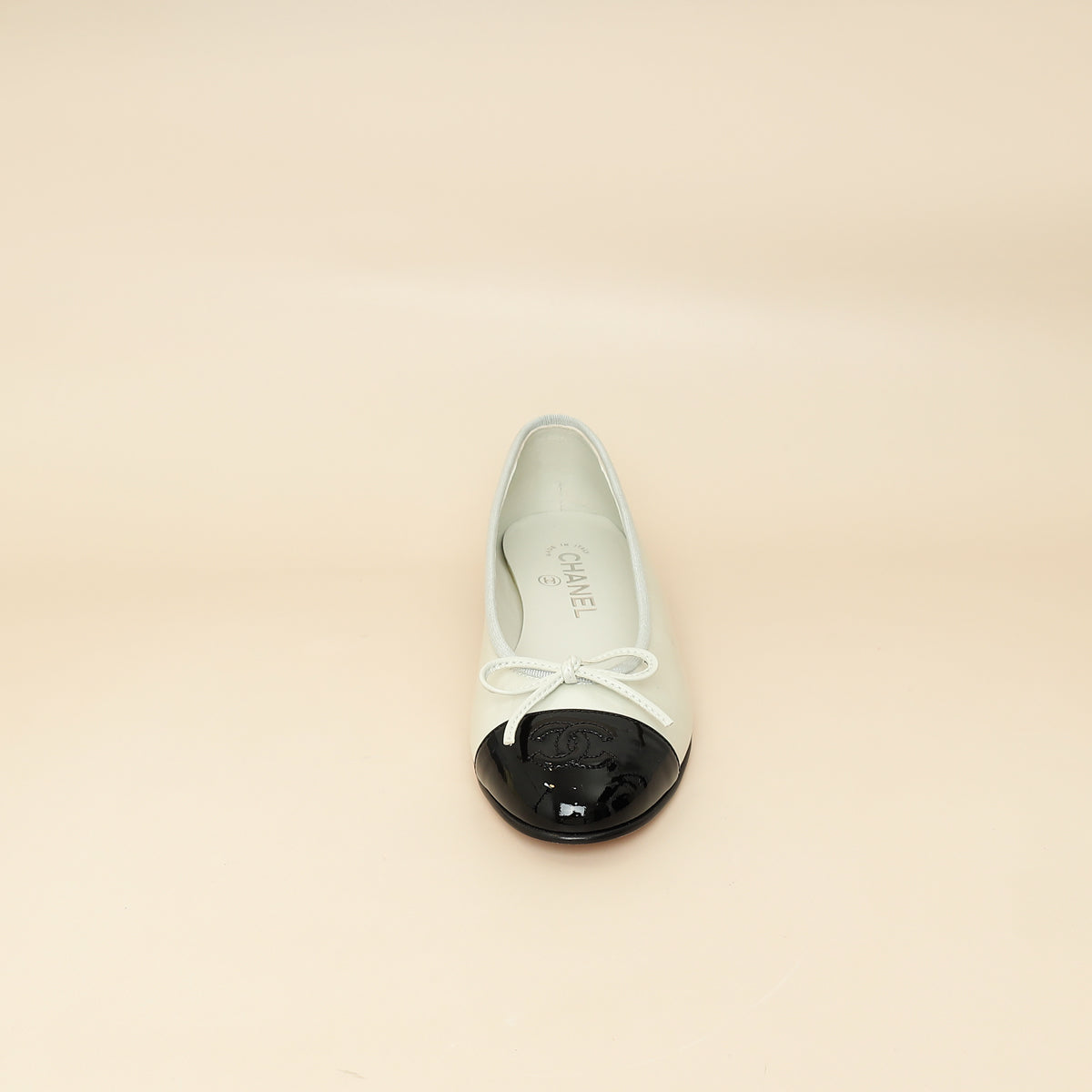 Chanel Bicolor Cap Toe Ballet Flats 37.5